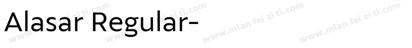 Alasar Regular字体转换